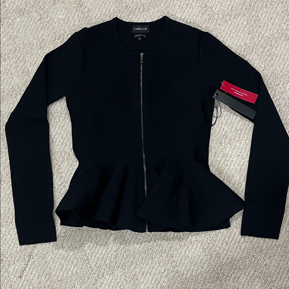 Carbon38 Black Peplum Jacket